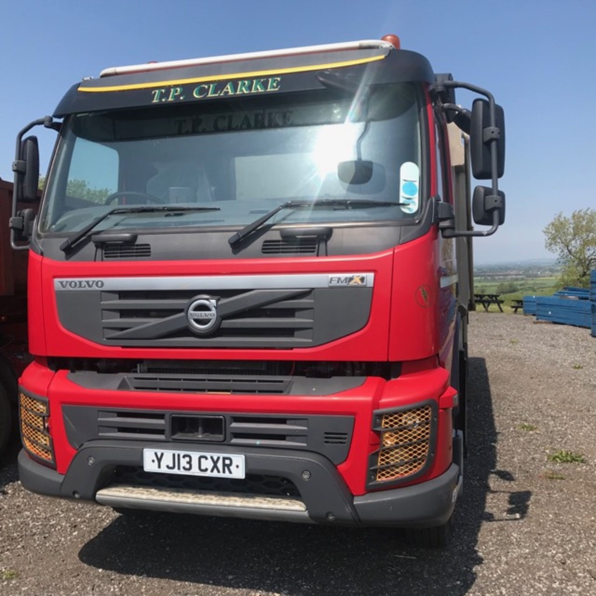 2013 Volvo FMX 8 x 4 Tipper lorry, registration YJ13CXR, automatic transmission , fitted with