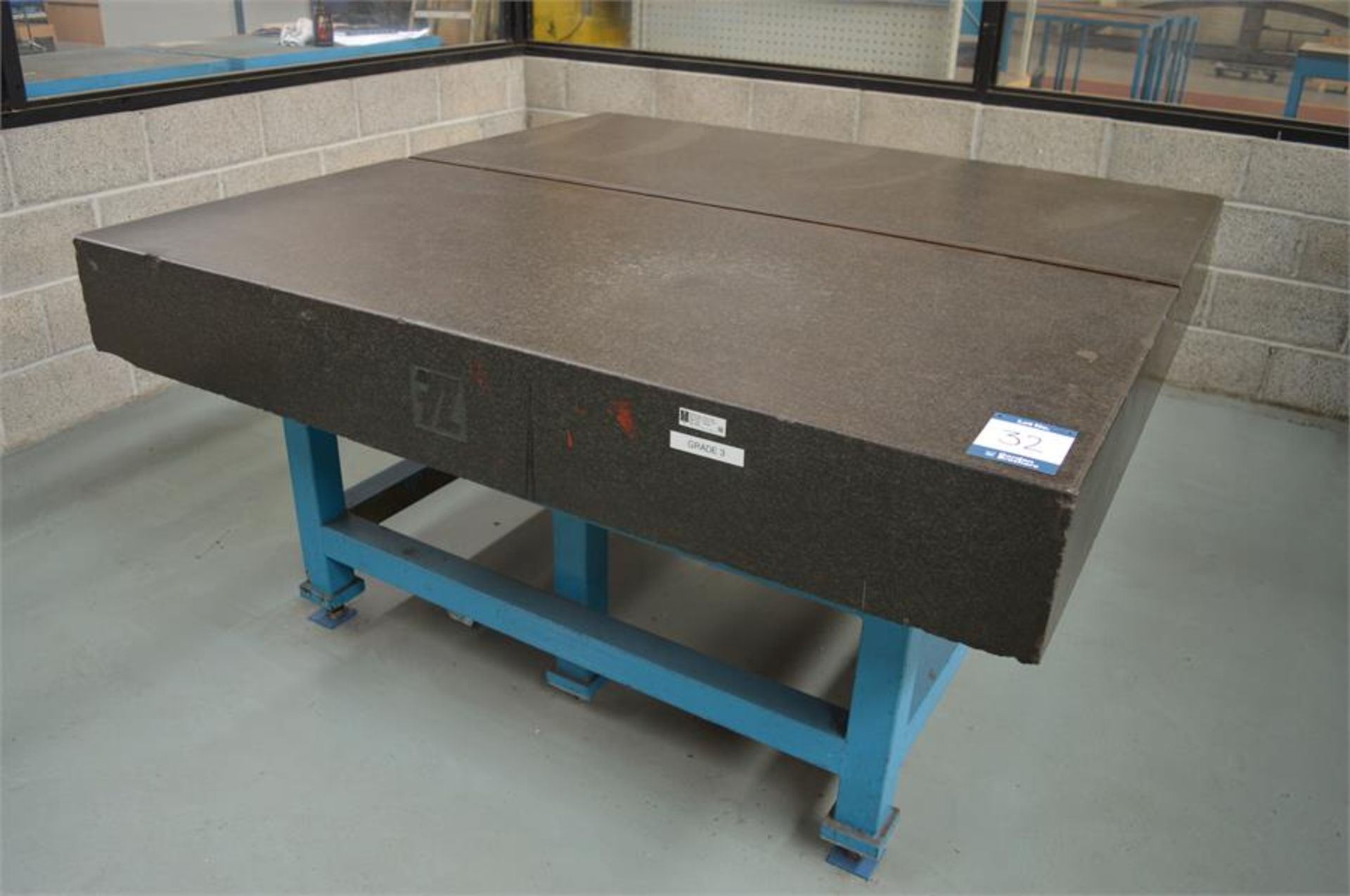 Granite surface table, approx. 2000 x 2000mm