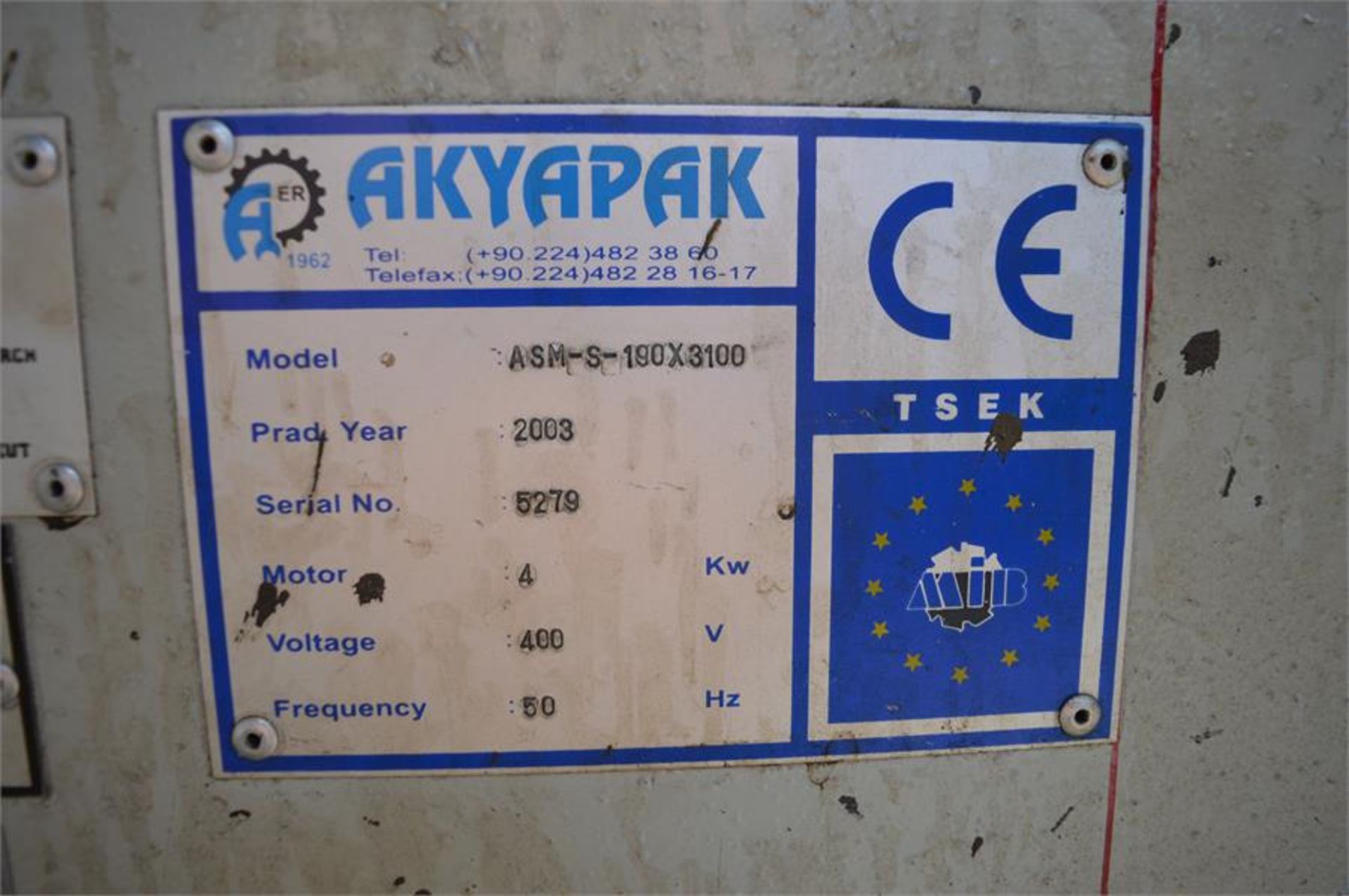 Akyapak ASM-5-powered pyramid rollers, 190x 3100, Serial No. 5279 (2003) with off station controls - Image 4 of 4