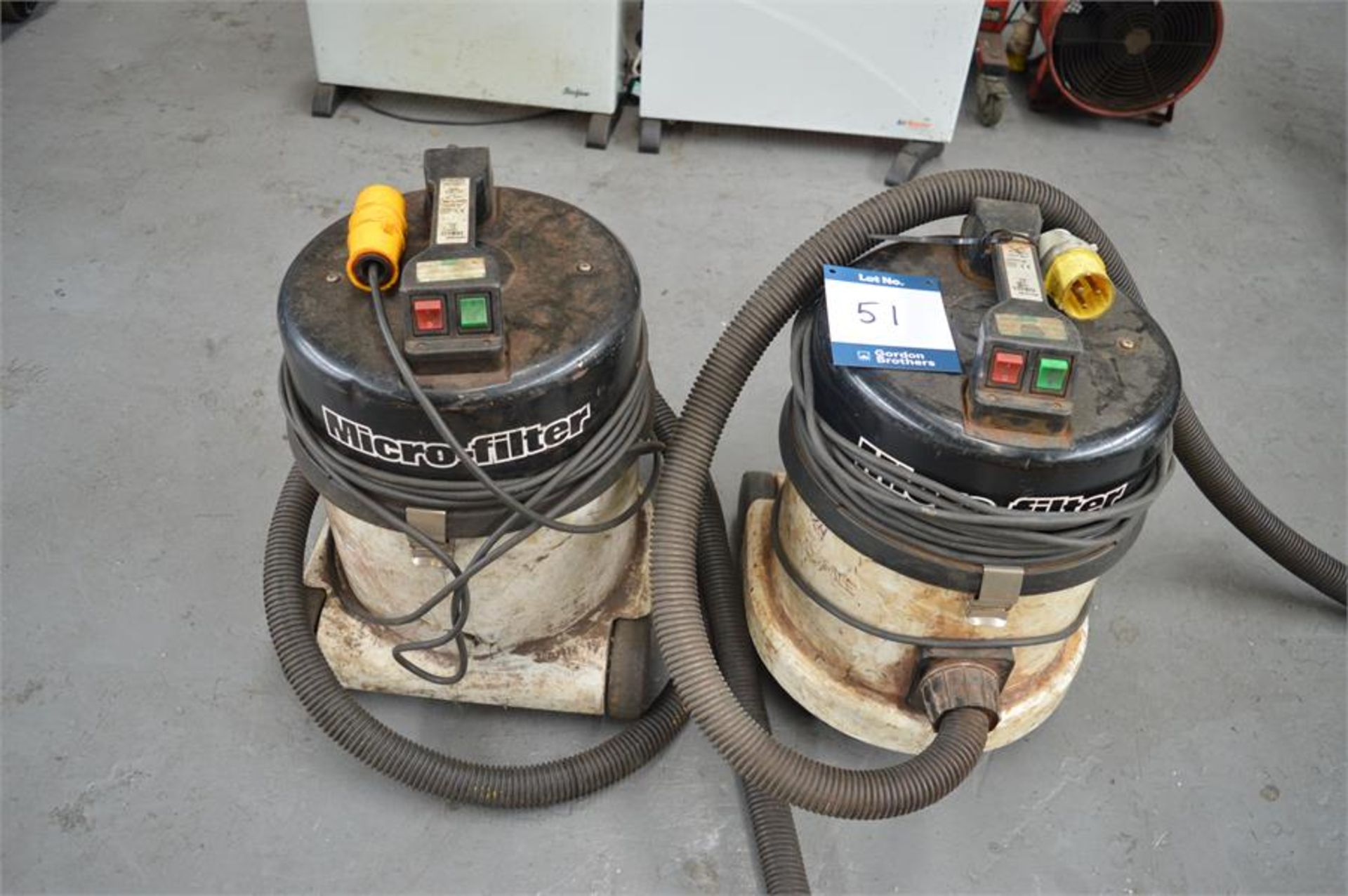 2 x Numatic, MFO 370-22 Micro Filter vacuums
