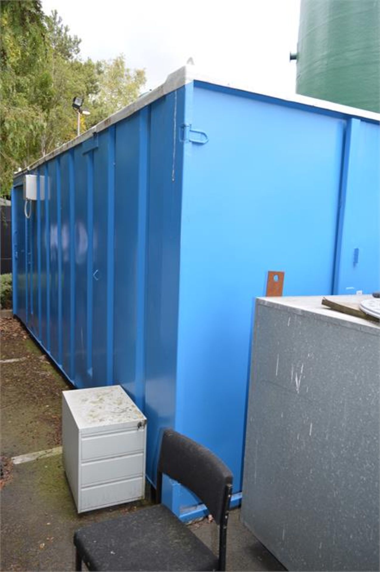 20' steel shipping container based storage/welfare unit, c. 6100mm x 2500mm x 2400mm with front - Image 3 of 3