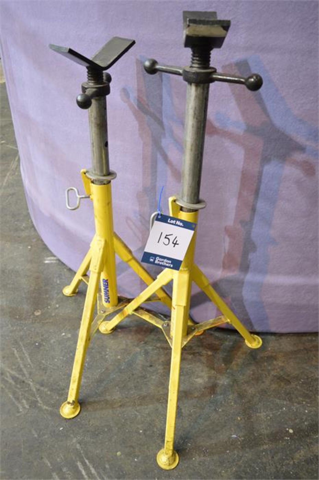 2 x Sumner, heavy duty jack stands, capacity 1140kg, height 49"/1.2m