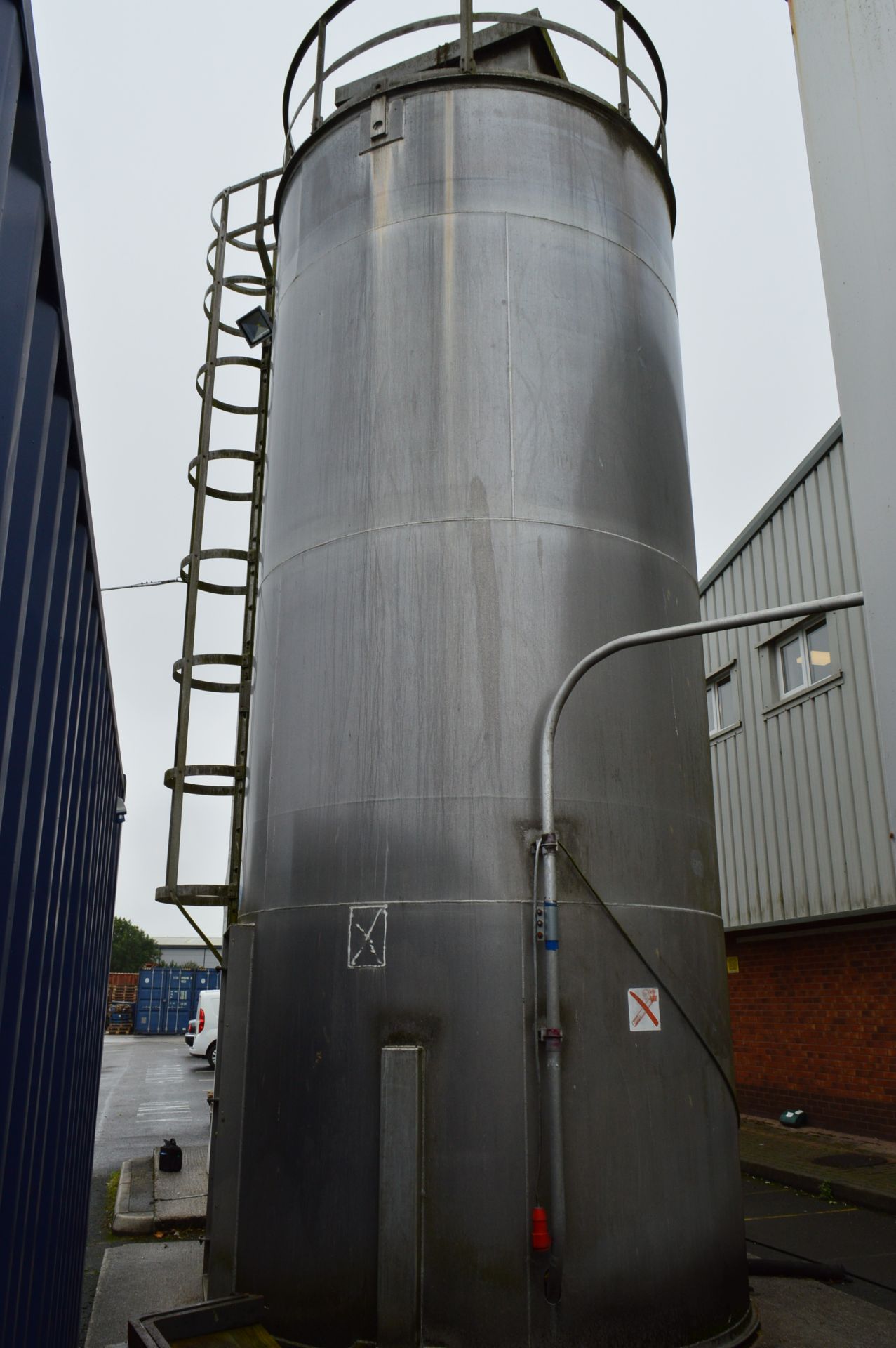 Scanflow Silos, stainless steel storage silo (Located at Crantock Bakery, Newquay) - Image 2 of 2
