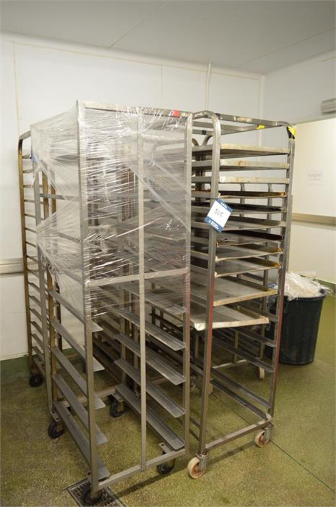 8 x mobile baking trolleys, no trays, as lotted (Located at Continental Patisserie, Newport)