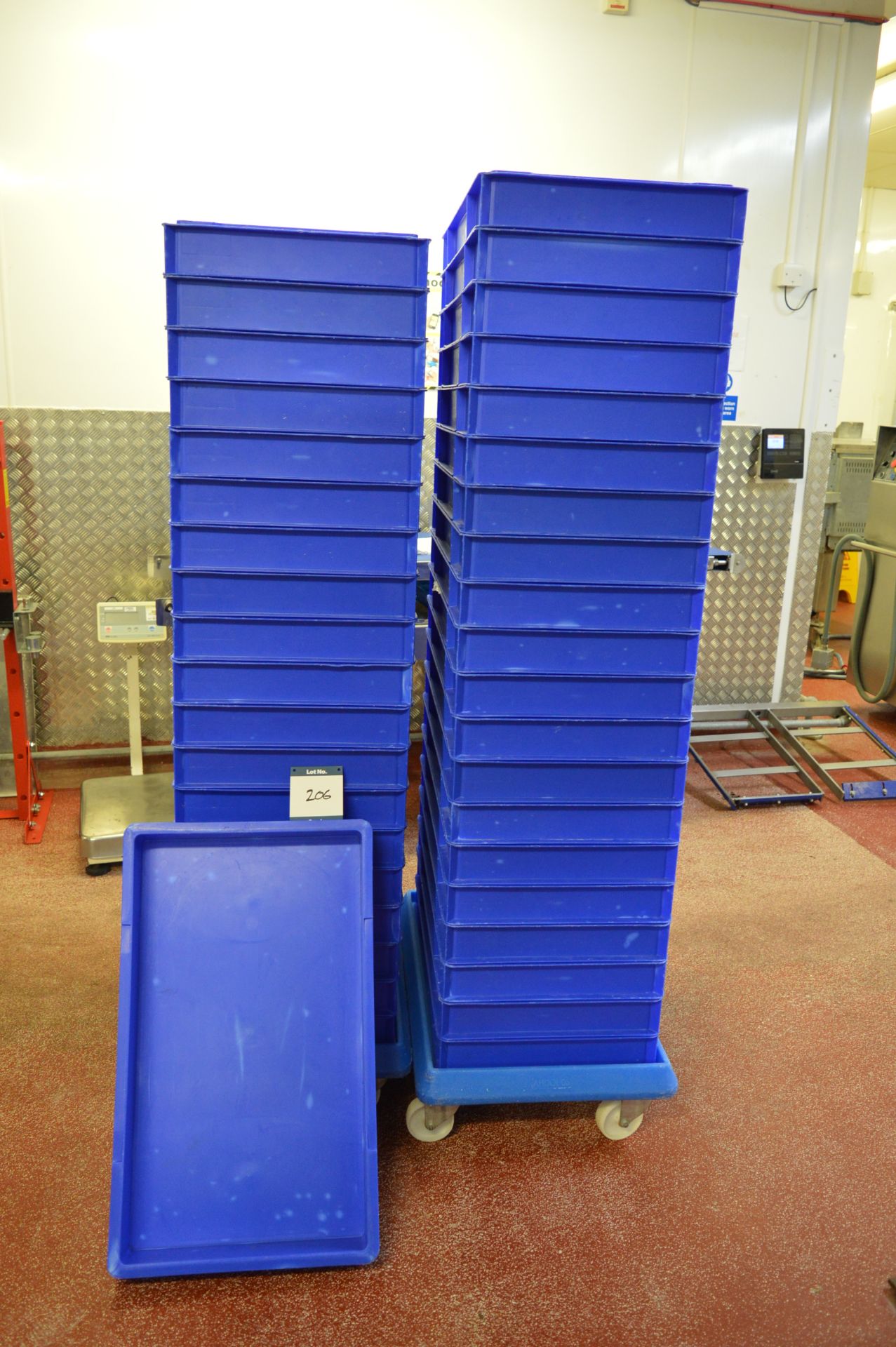 40 x blue storage trays/baskets, as lotted (Located at Crantock Bakery, Newquay)