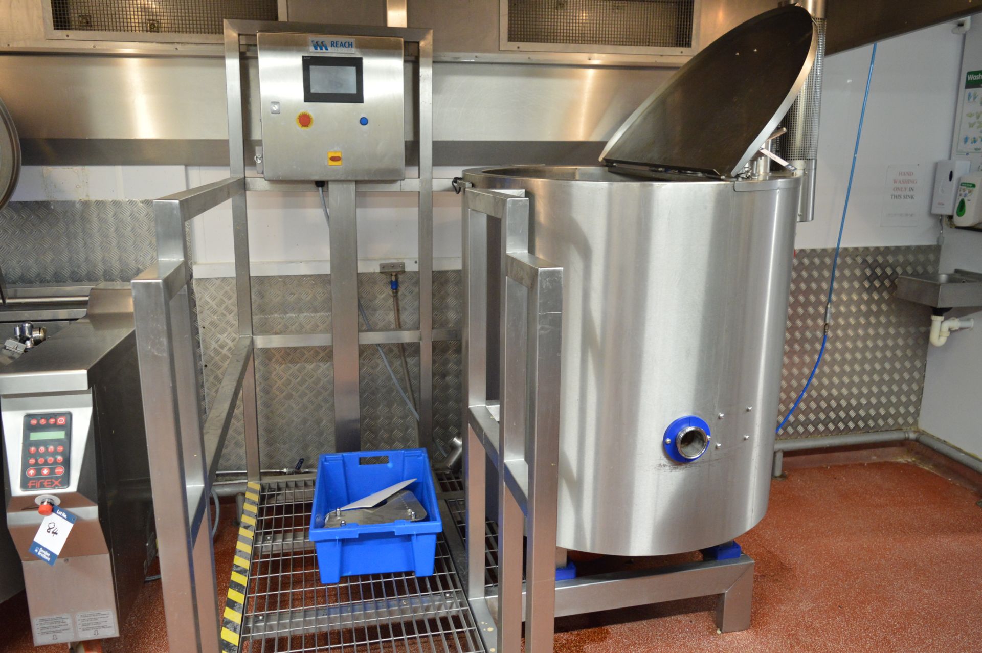 Reach/Brook Foods, 400kg cooking vessel, Serial No. R-400-2804165 with; ICS, Cool Energy, Model