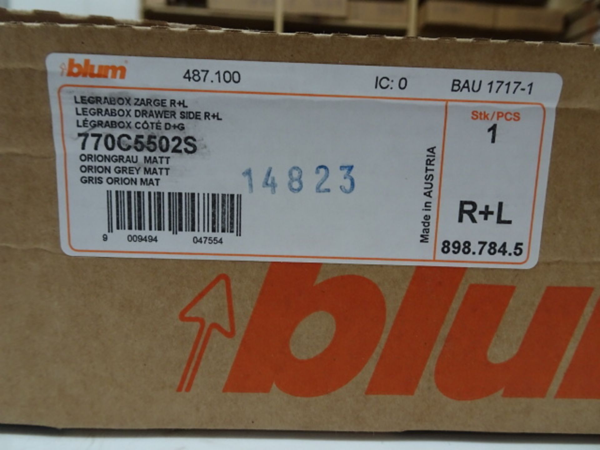 Lot de (± 113) paires de côtés de tiroirs neufs / R+L "Blum" new drawer side - Image 5 of 46