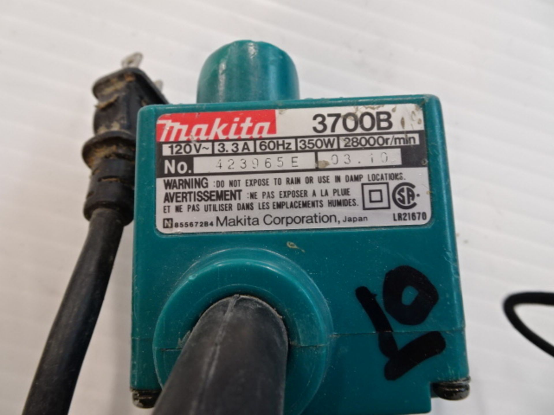 Lot de (2) Toupies électriques "Makita" Electric rooter - Image 3 of 3