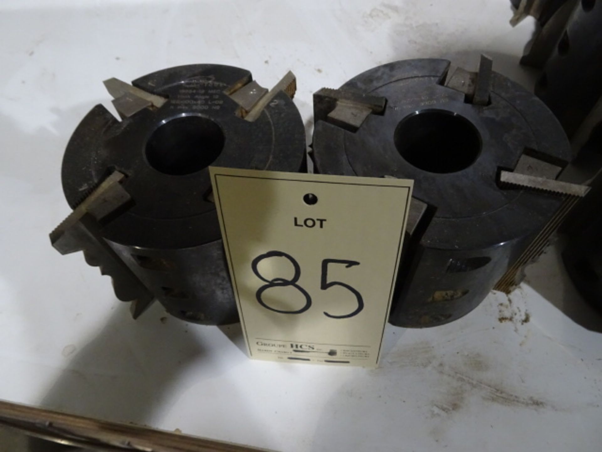 Lot de (2) Têtes 4" "FS Tool" mod. 122x 100x 40 moulder head + knifes