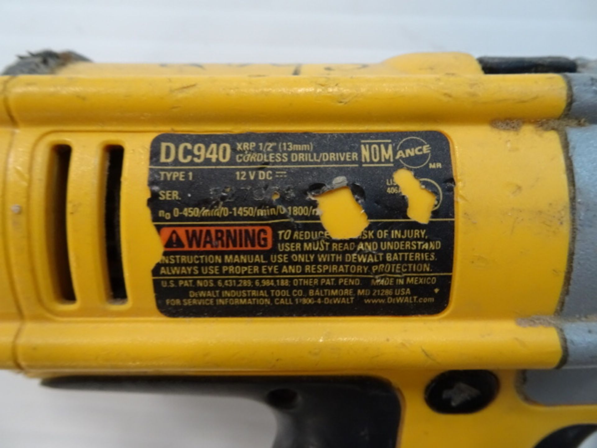 Lot de (4) perceuses à batterie 12 volts "Dewalt" (4) 12 volts Cordless drill driver - Image 3 of 6