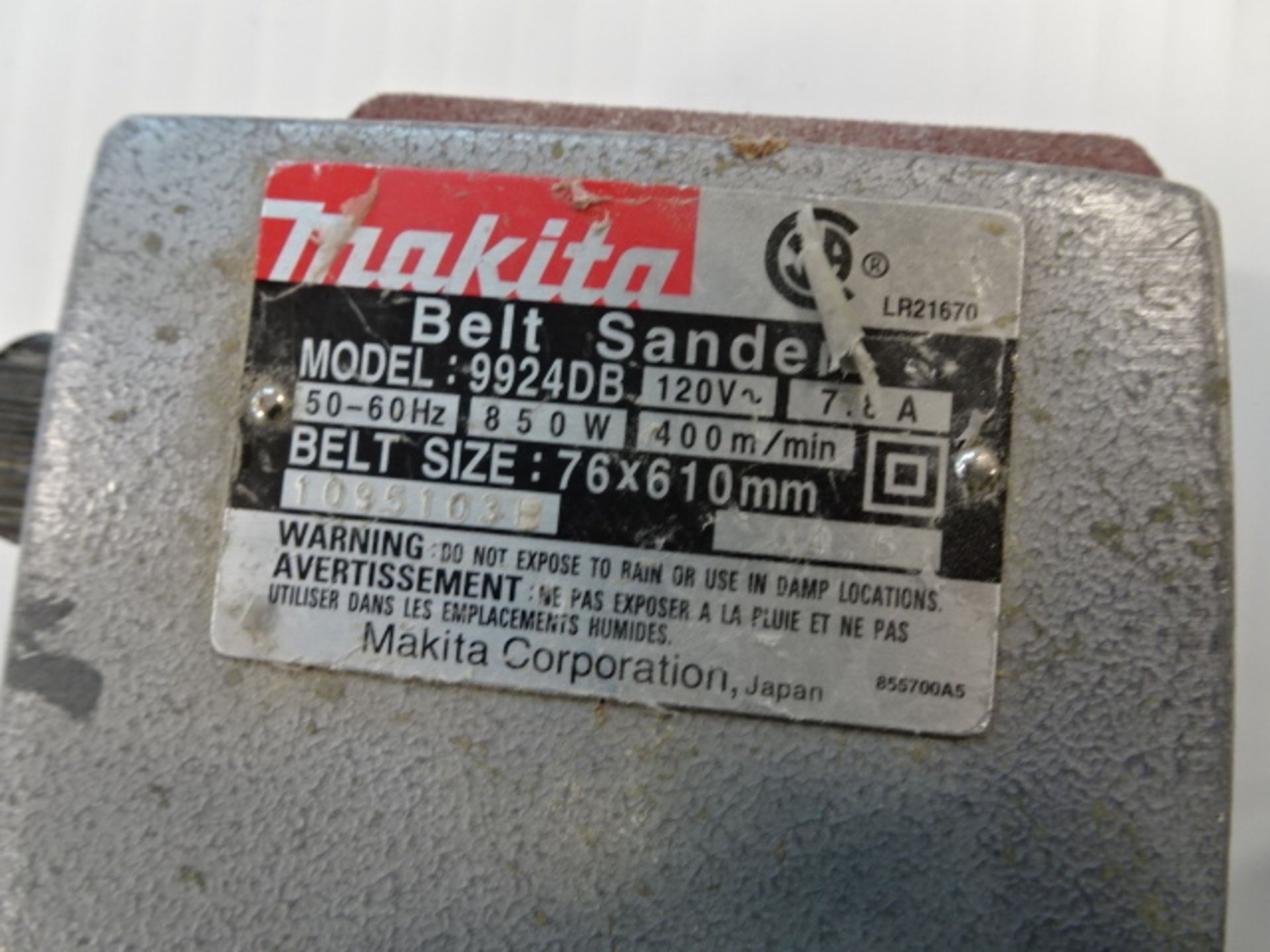 Sableuse à ruban électrique 3" "Makita" Belt sander - Image 4 of 4