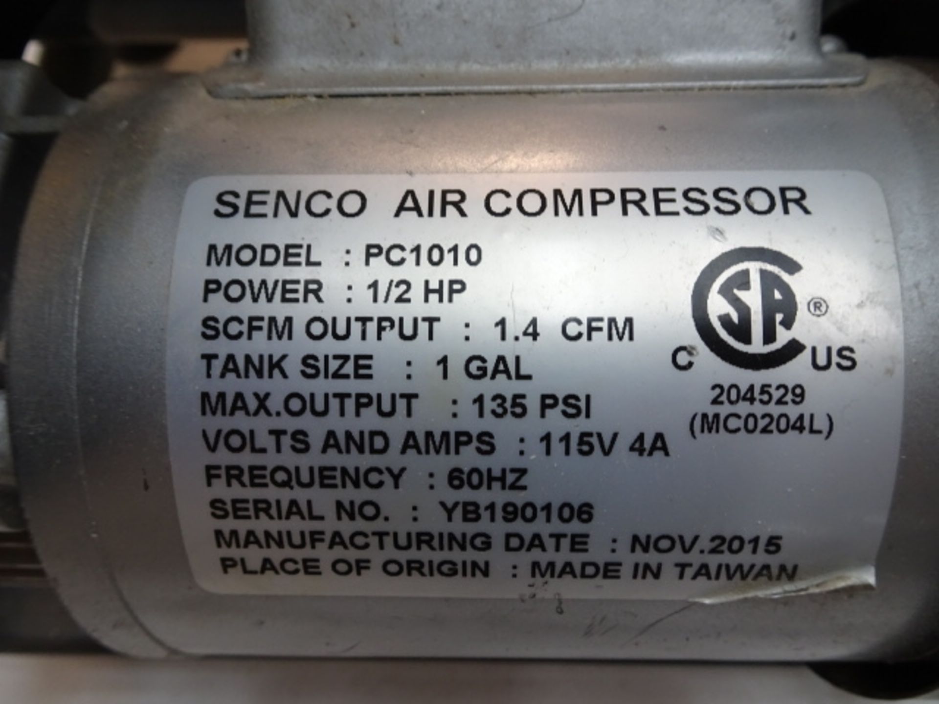 Compresseur d'air ½ h.p "Senco" ½ h.p Air compressor - Image 2 of 2