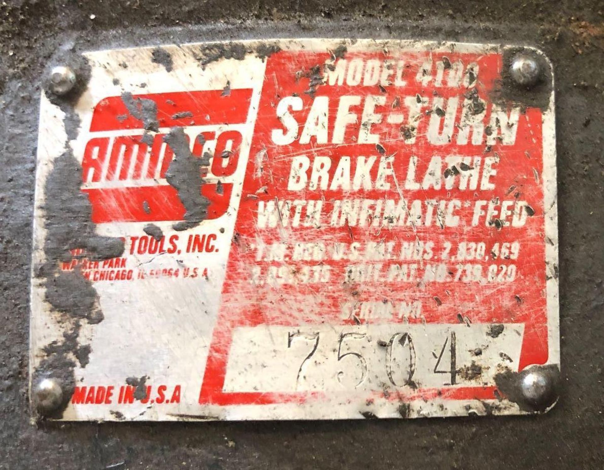 AMMCO 4100 Brake Lathe - Image 7 of 7