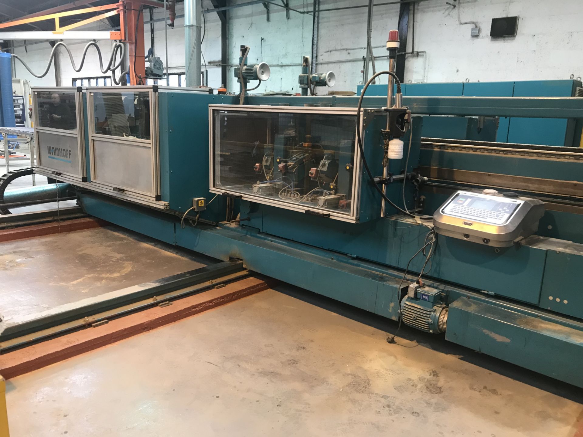 Schwabedissen Wamhoff, model number DA a80/3 double ended 6 head tenoner (side trim) c/w Beckhoff - Image 2 of 18