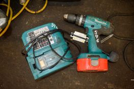 Makita cordless drill c/w battery & charger D2019