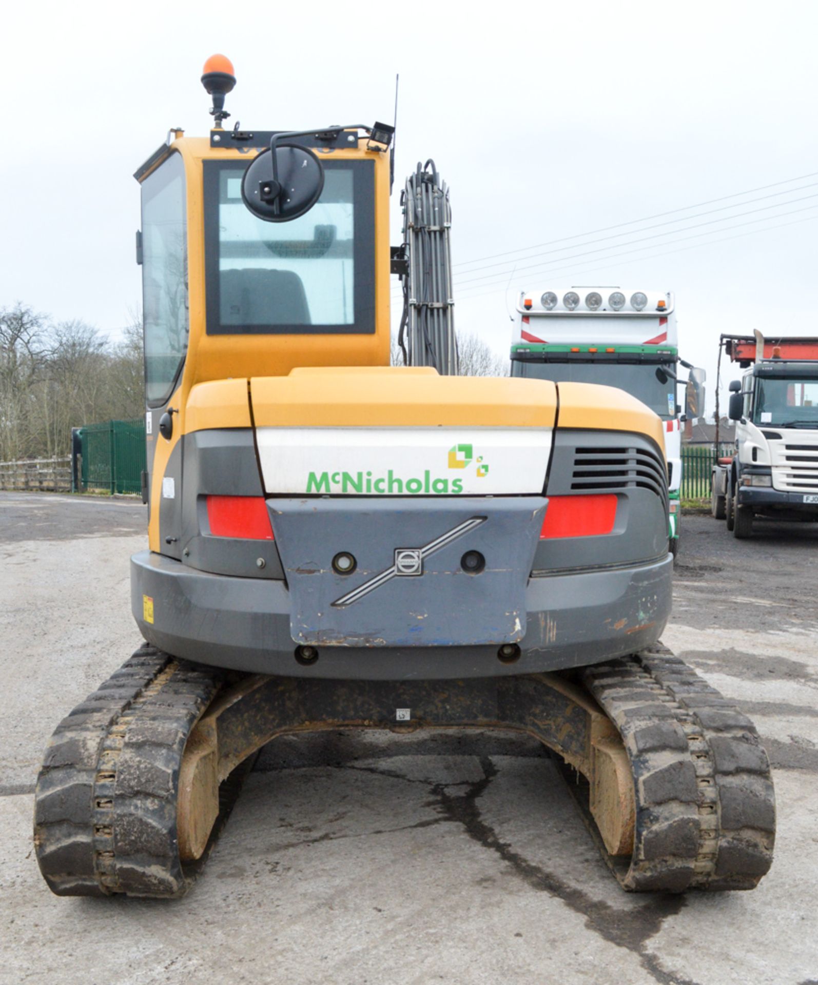 Volvo ECR88 8 tonne rubber tracked excavator Year: 2008 S/N: 12851 Recorded Hours: 7140 blade, - Image 6 of 12