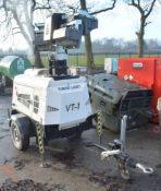 Towerlight Superlight VT-1 diesel driven fast tow mobile lighting tower Recorded hours: 2849