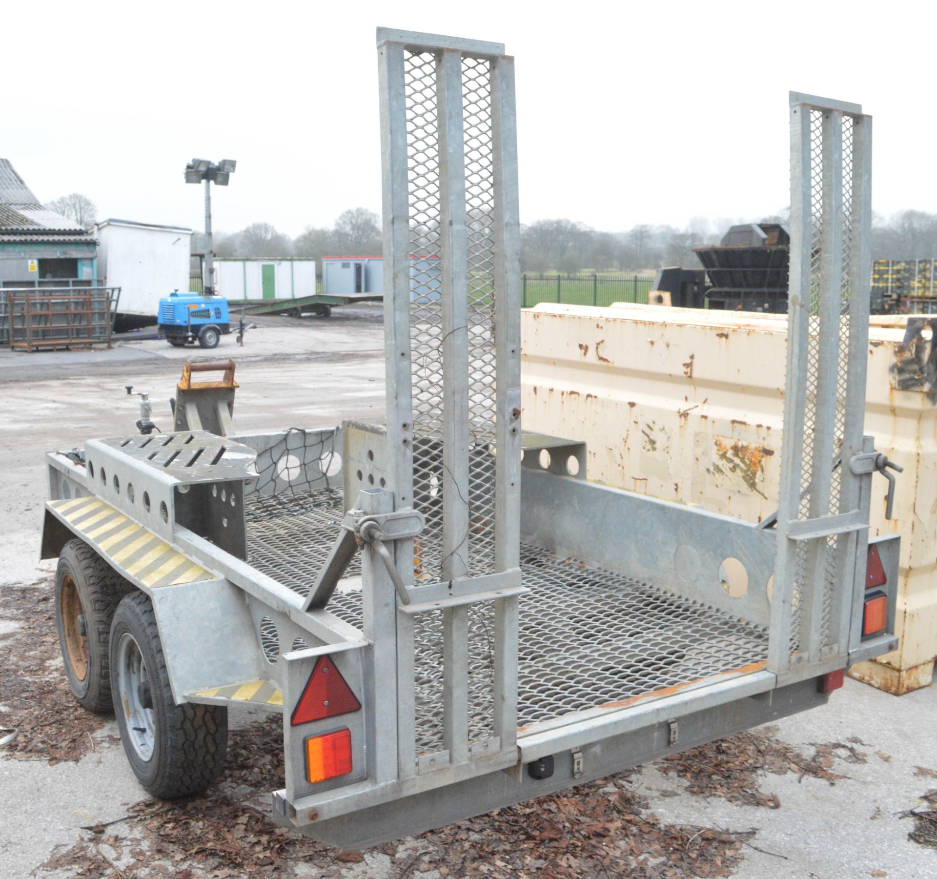 Indespension Digadoc 10ft x 5ft twin axle plant trailer Year: 2012 S/N: 120879 DD82 - Image 2 of 2