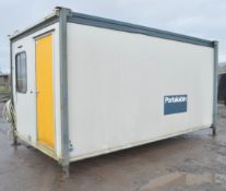 Portakabin 15ft x 9ft steel office site unit C/w keys in office