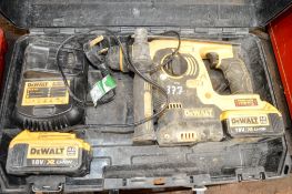 Dewalt cordless SDS hammer drill c/w 2 batteries, charger & carry case D2057