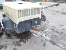 Ingersoll Rand 7/26E diesel driven fast tow mobile air compressor  Year: 2011 Recorded hours: 587