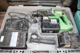 Hitachi 36v SDS hammer drill c/w 2 batteries, charger & carry case D1982