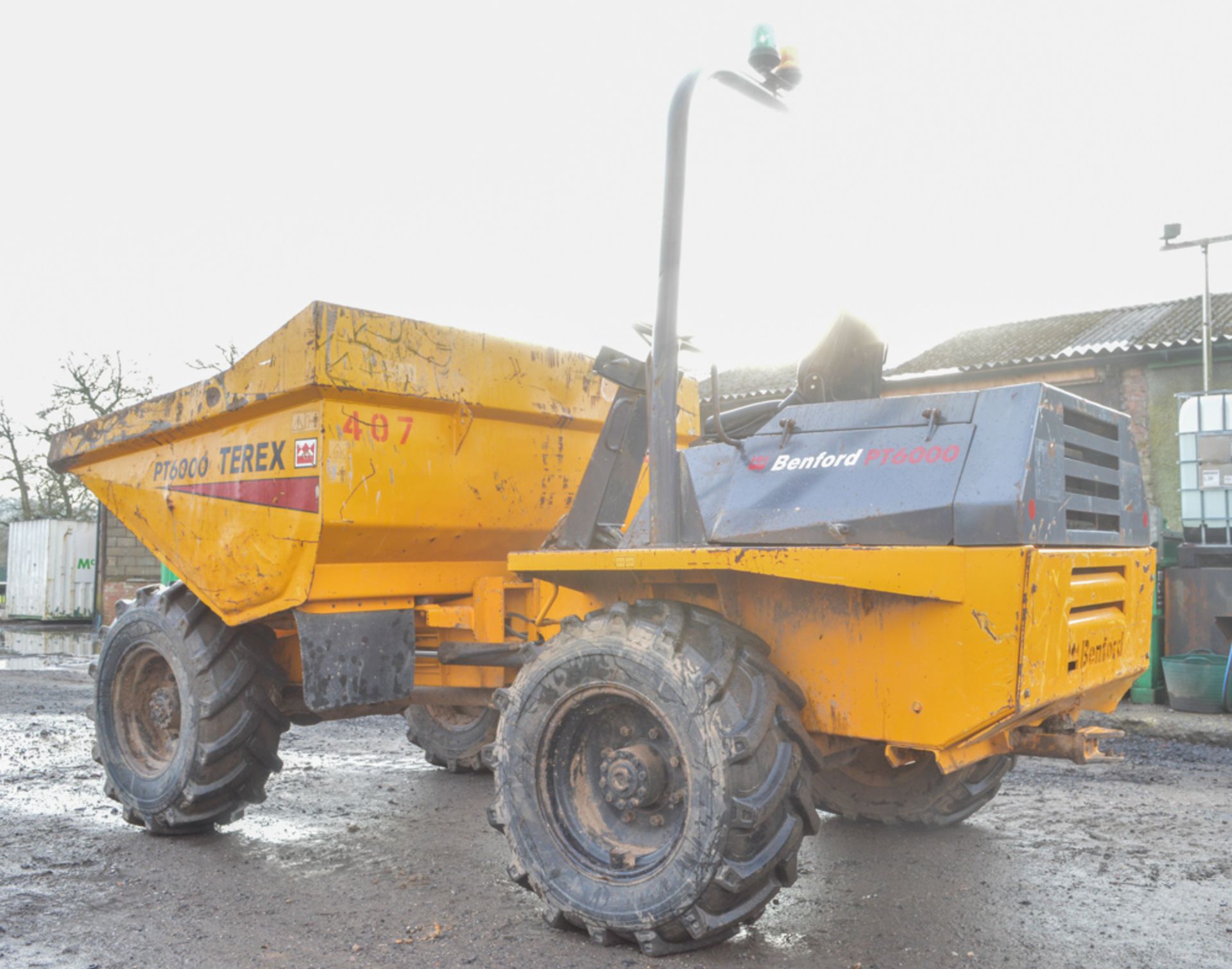 Benford Terex 6 tonne straight skip dumper Year: 2002 S/N: E205HA006 Recorded Hours: Not - Image 3 of 12