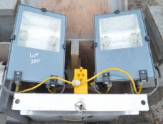 Pair of 110v flood lights c/w box A602199