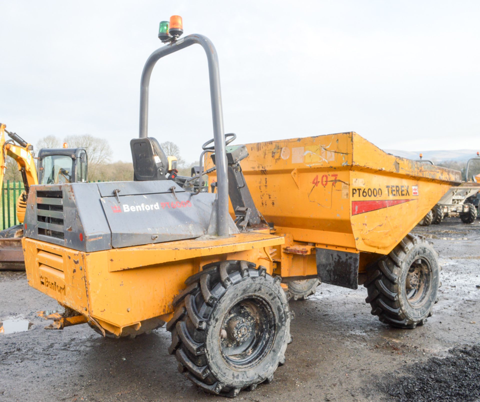 Benford Terex 6 tonne straight skip dumper Year: 2002 S/N: E205HA006 Recorded Hours: Not - Image 4 of 12