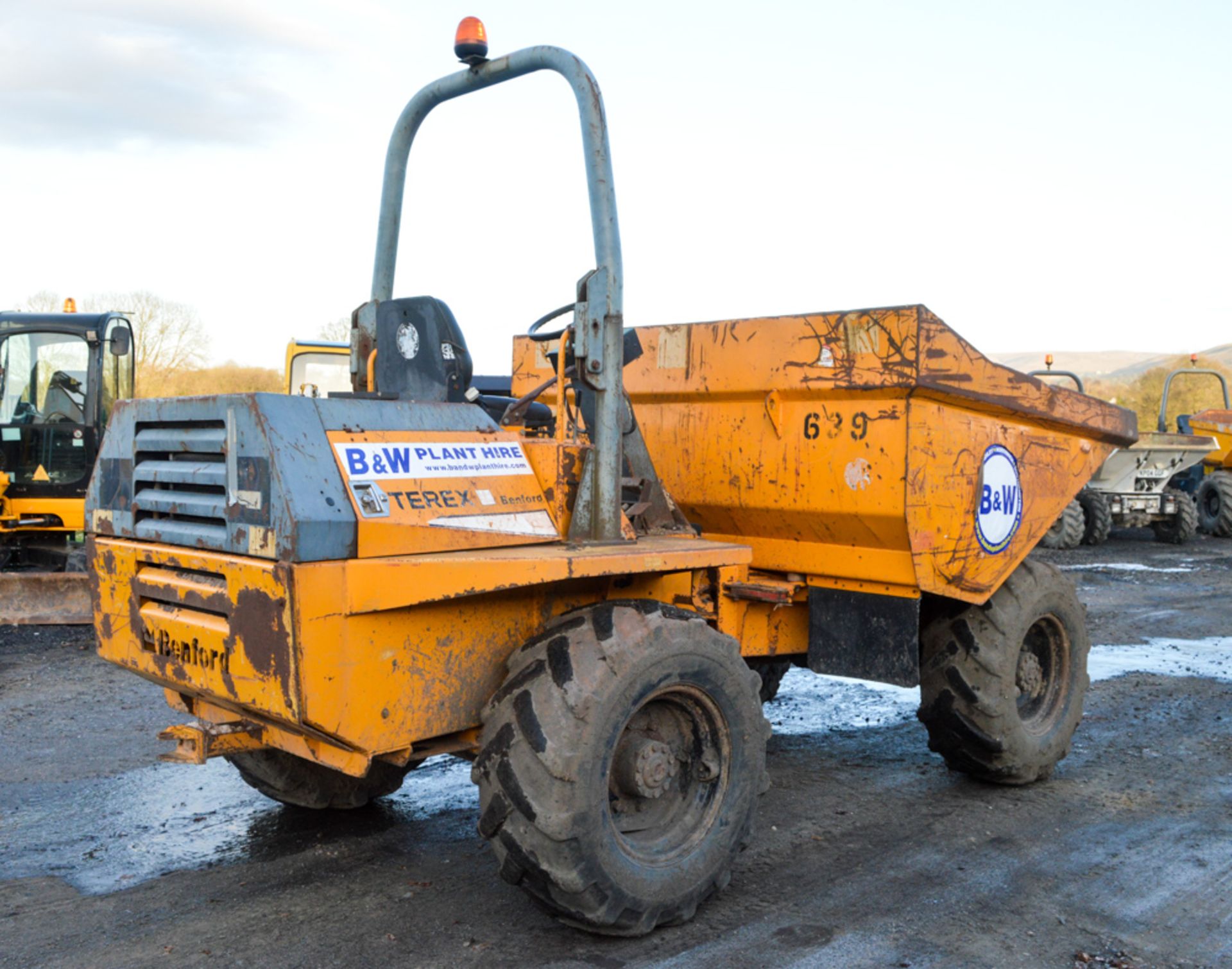 Benford Terex 6 tonne straight skip dumper Year: 2003 S/N: E311EE460 Recorded Hours: Not - Image 4 of 12