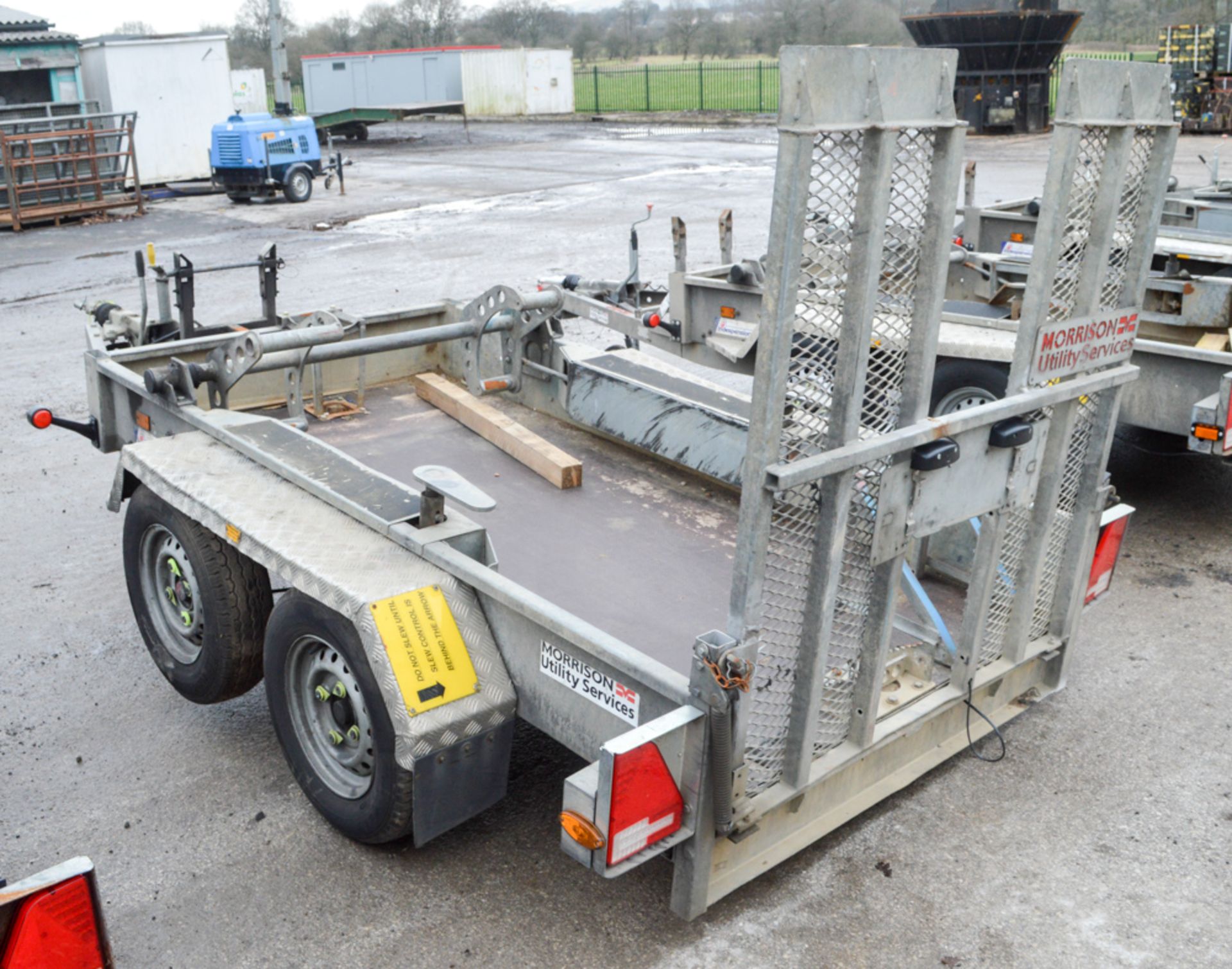 Indespension 8ft x 4ft digadoc twin axle plant trailer 618502 - Image 2 of 2