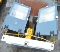 Pair of 110v flood lights c/w box A602197