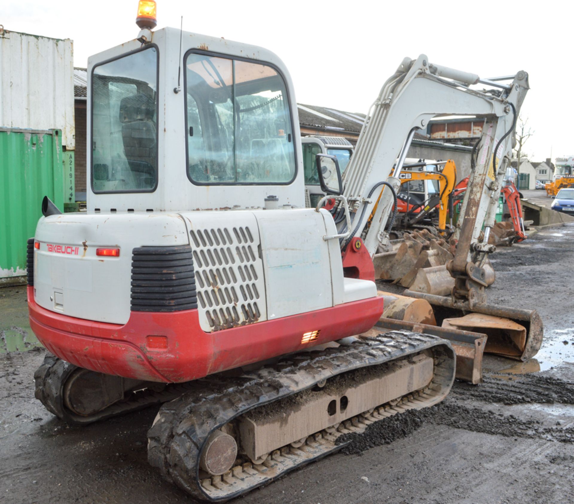 Takeuchi TB145 4.5 tonne rubber tracked excavator Year: 2008 S/N: 18629 Recorded Hours: 6911 - Image 3 of 11