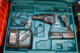 Makita 18v cordless SDS rotary hammer drill c/w battery, charger & carry case E0009333