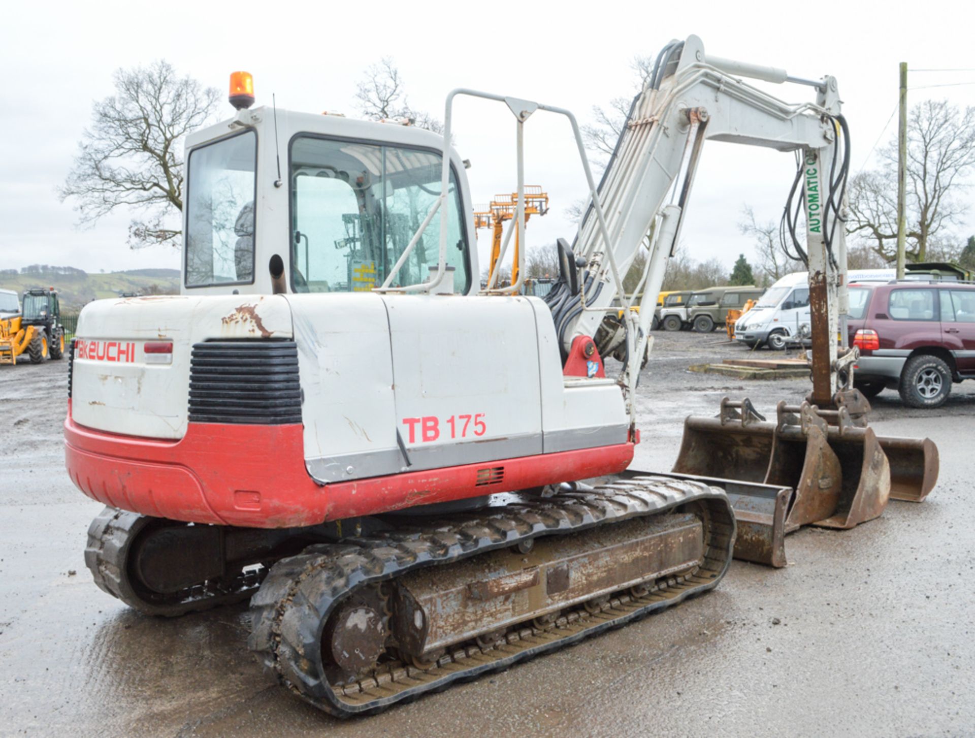 Takeuchi TB175 7.5 tonne rubber tracked excavator Year: 2010 S/N: 301483 Recorded Hours: 6418 blade, - Image 3 of 12