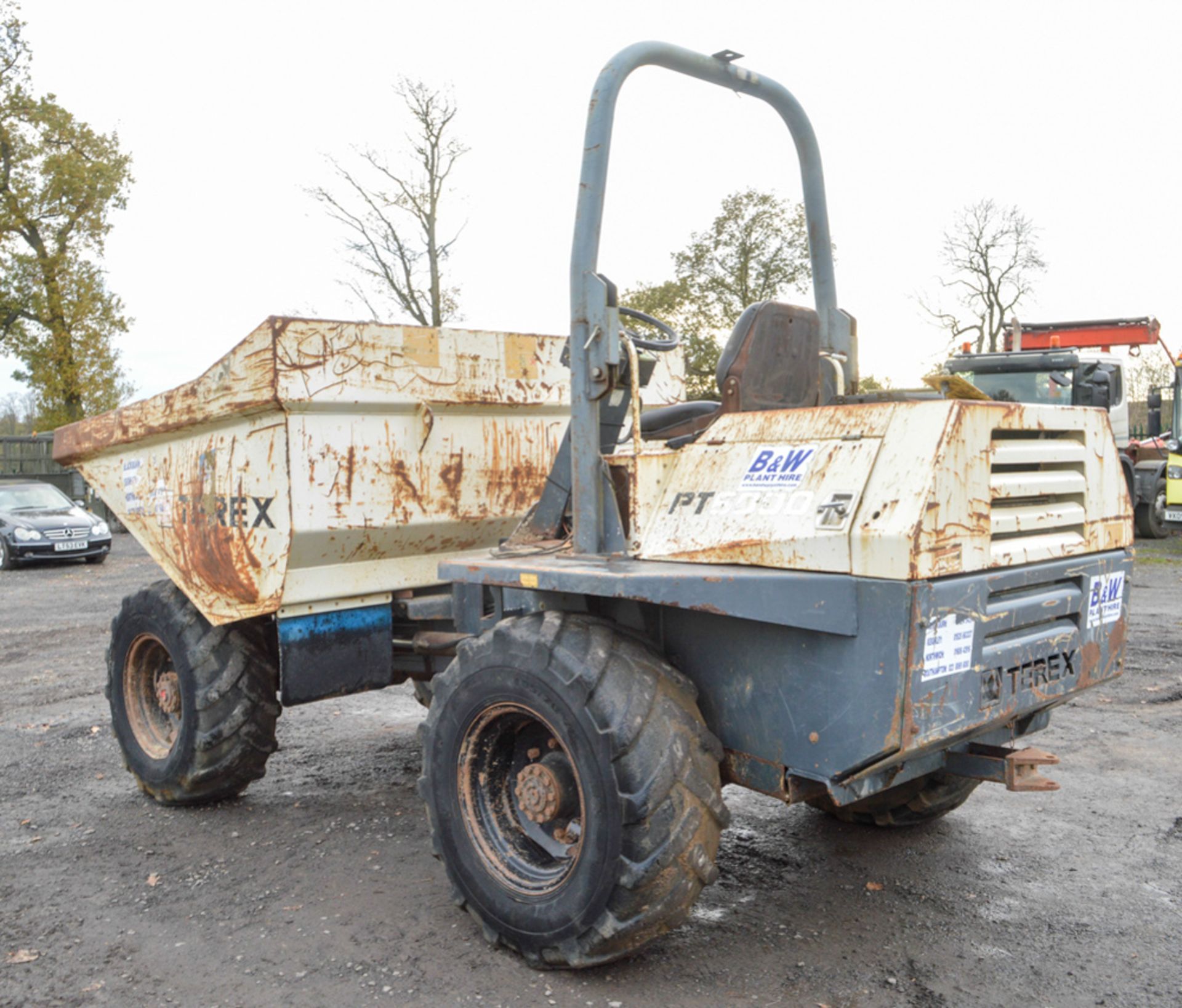 Benford Terex 6 tonne straight skip dumper Year: 2006 S/N: E602FJ029 Recorded Hours: Not - Image 3 of 12