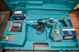Makita 24v cordless SDS rotary hammer drill c/w 2 batteries, charger & carry case A545207