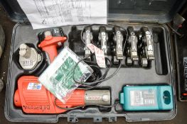 Ridgid 14.4v cordless pipe crimping tool c/w 2 batteries, charger, carry case & 5 - tools BEBPT071A