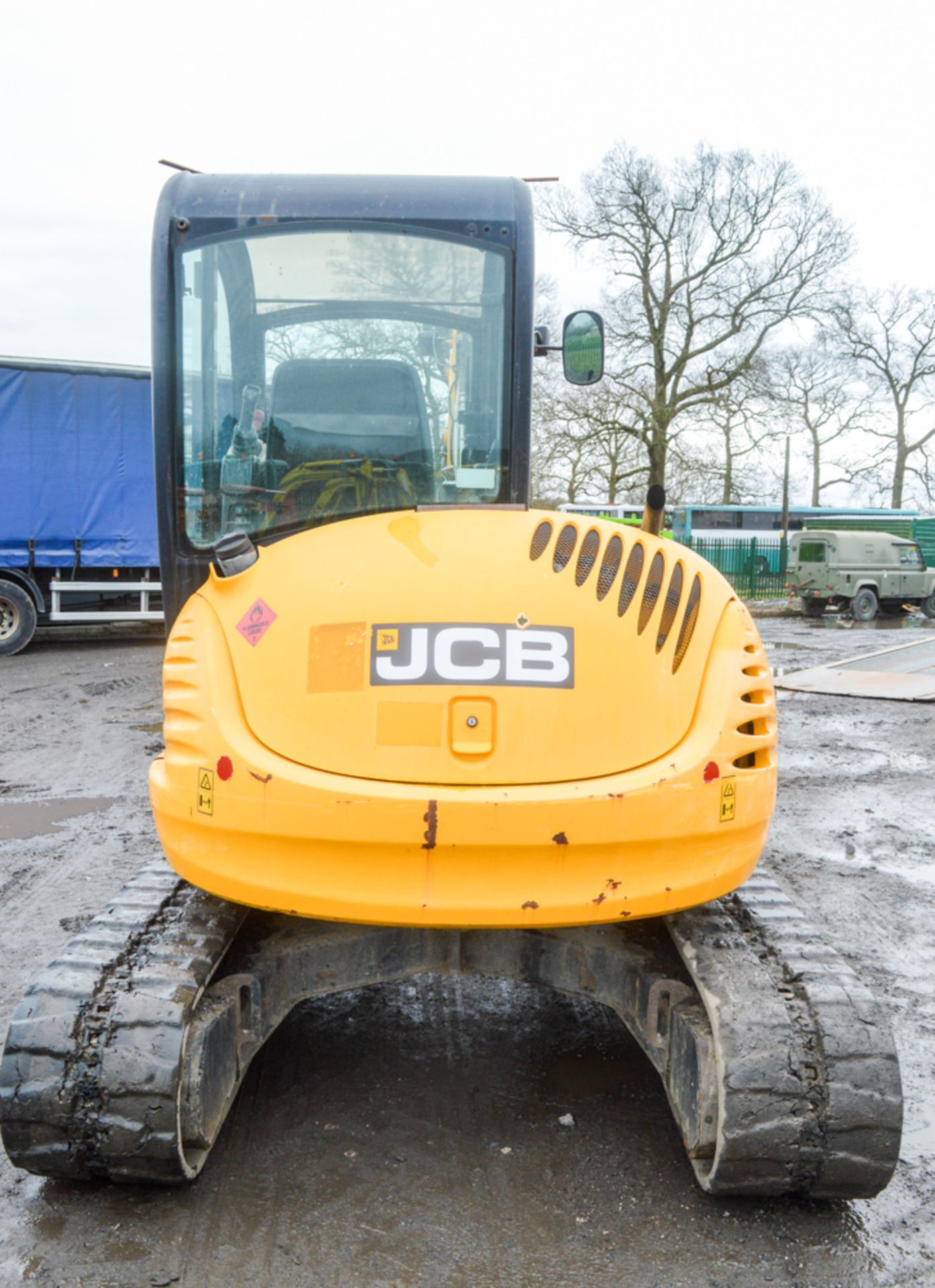 JCB 8050 RTS 5 tonne rubber tracked excavator Year: 2012 S/N: 1741687 Recorded Hours: 2465 blade, - Image 6 of 11