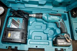 Makita 18v cordless screwgun c/w carry case, charger & battery
