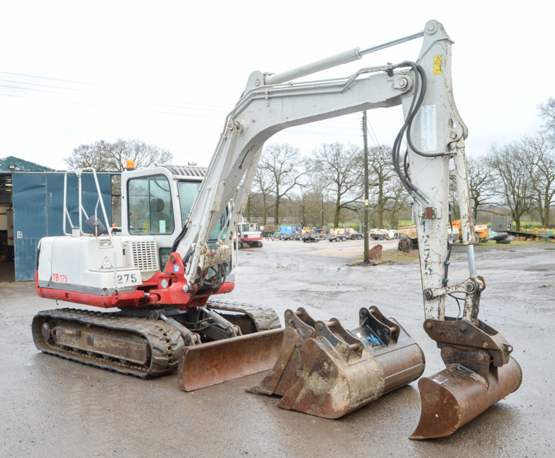 Takeuchi TB175 7.5 tonne rubber tracked excavator Year: 2010 S/N: 301483 Recorded Hours: 6418 blade, - Image 4 of 12