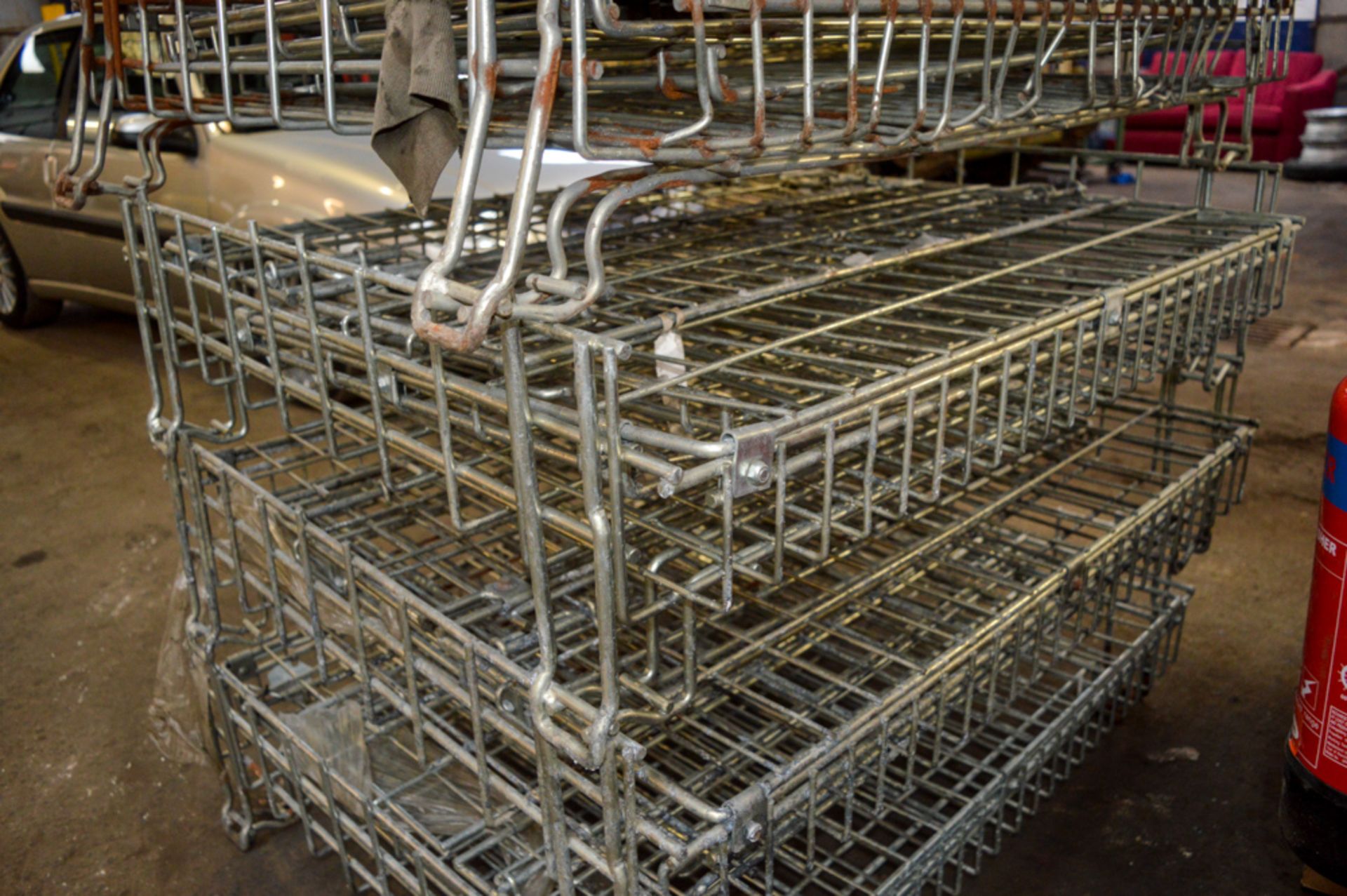 Steel collapsible parts cage H=100cm  W=100cm  L=110cm *Please note you are bidding on one