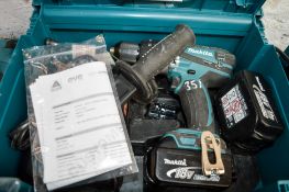 Makita 18v cordless power drill c/w 2 batteries, charger & carry case A670920
