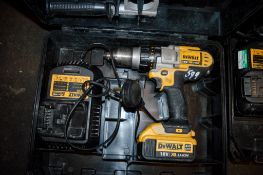 Dewalt 18v cordless power drill c/w battery, charger & carry case