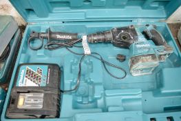 Makita 18v cordless SDS hammer drill c/w charger & carry case **No battery & switch disassembled**