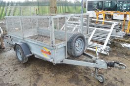 Bateson 8ft x 4 ft single axle trailer c/w mesh sides ** No VAT on hammer price but VAT will be