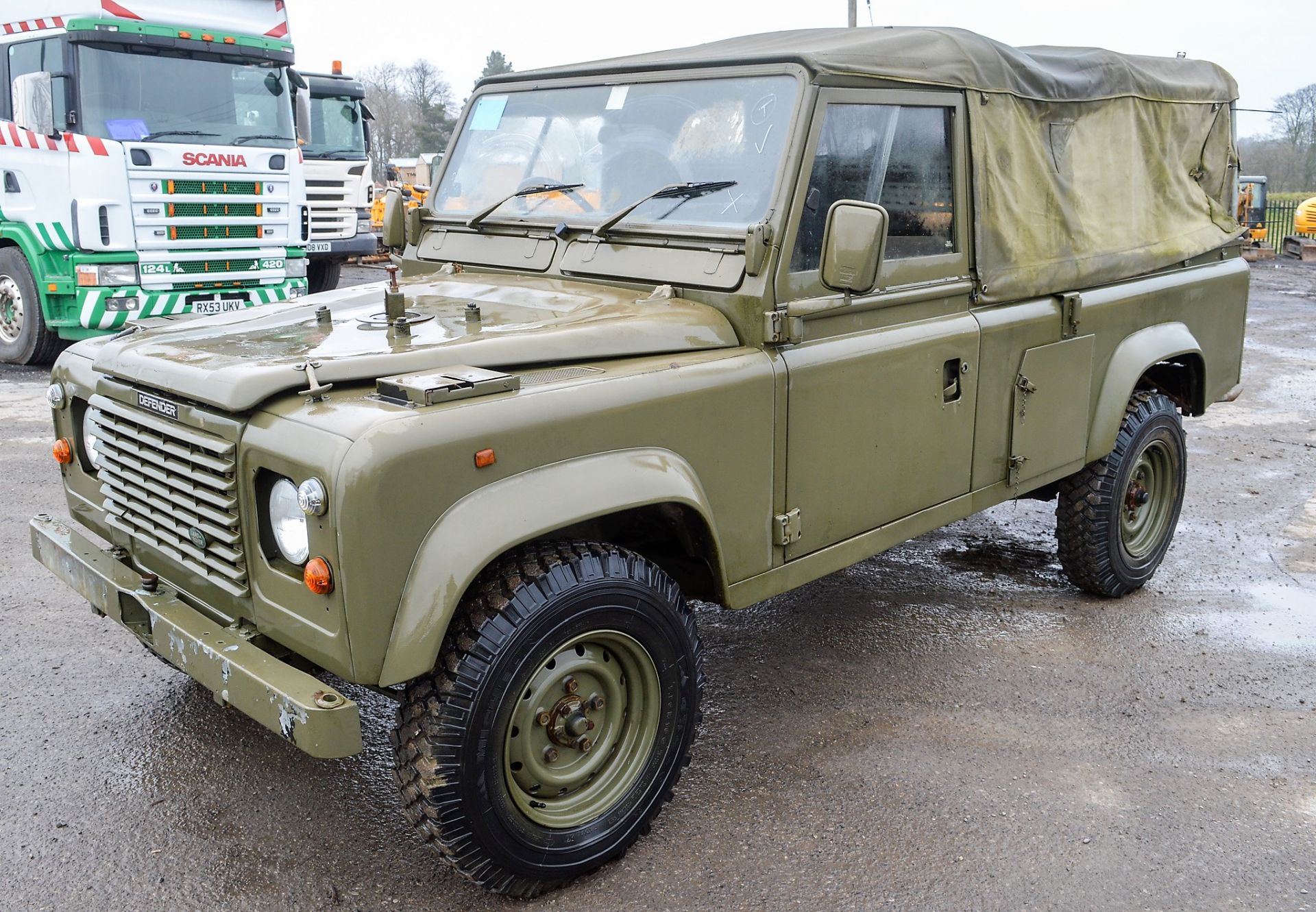 Land Rover 110 Defender soft top utility vehicle (Ex MOD) S/N: SALLDHAC7MA960885 Date first put into