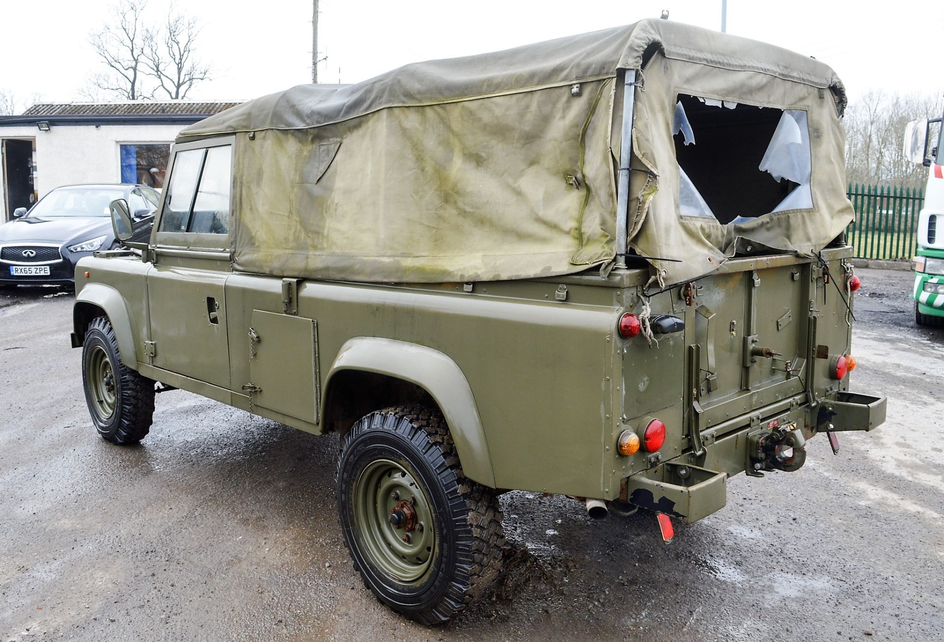 Land Rover 110 Defender soft top utility vehicle (Ex MOD) S/N: SALLDHAC7MA960885 Date first put into - Image 2 of 13