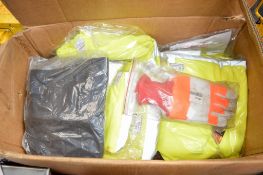 Box of various Hi-Viz clothing & work wear New & unused