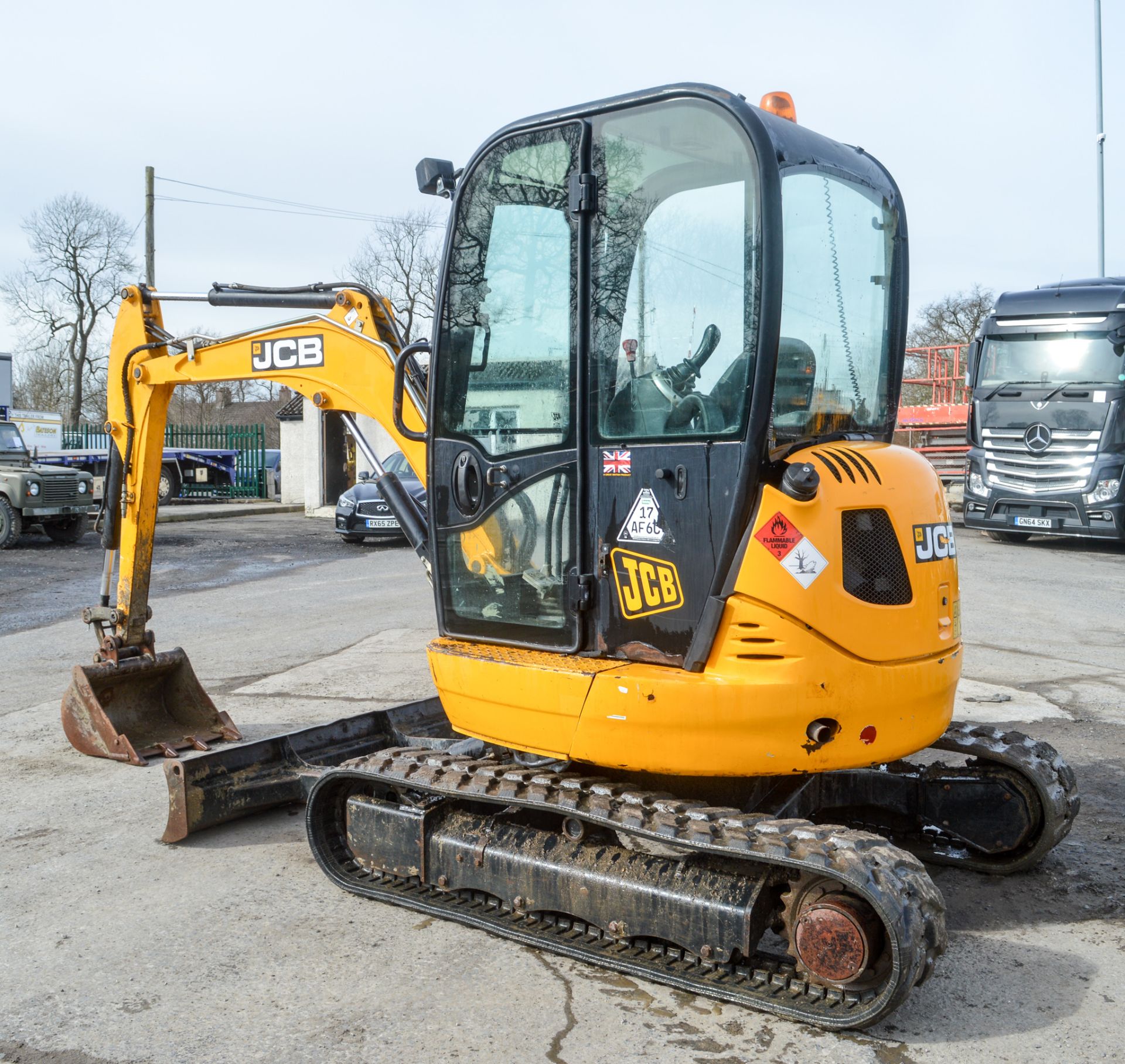 JCB 8030 ZTS 3 tonne rubber tracked excavator Year: 2012 S/N: 2021470 Recorded Hours: 1531 blade, - Image 2 of 11